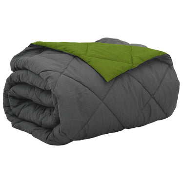 Vidaxl zomer dekbed groen en antraciet 220 x 260 cm microfiber