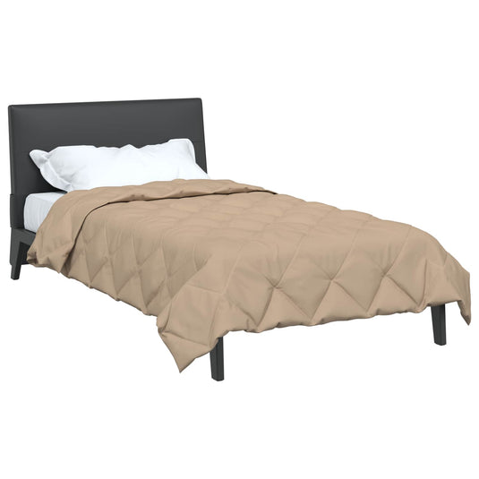 Vidaxl zomer dekbed taupe 200 x 155 cm microfiber
