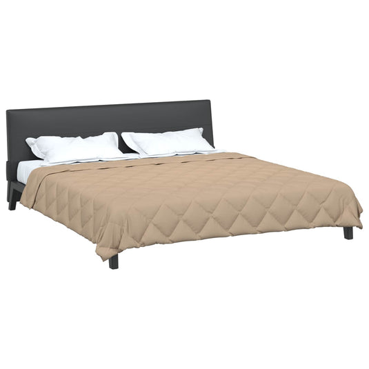 Vidaxl zomer dekbed taupe 200 x 200 cm microfiber