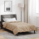 Vidaxl zomer dekbed taupe 220 x 140 cm microfiber