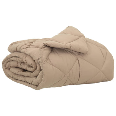 Vidaxl zomer dekbed taupe 220 x 155 cm microfiber