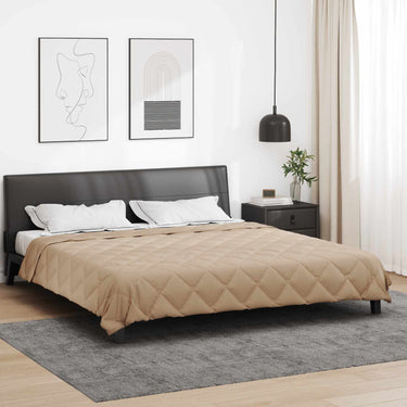 Vidaxl zomer dekbed taupe 220 x 240 cm microfiber