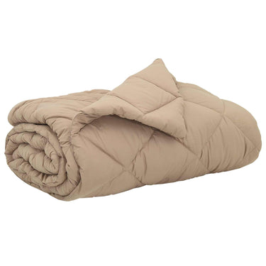 Vidaxl zomer dekbed taupe 220 x 240 cm microfiber