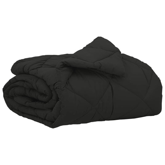 Vidaxl zomer dekbed zwart 200 x 135 cm microfiber
