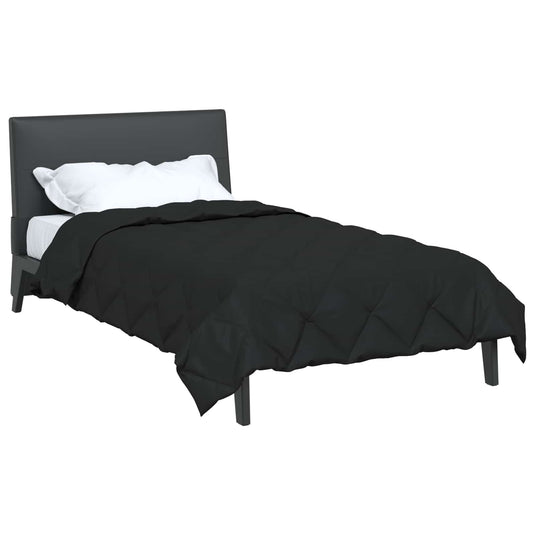 Vidaxl zomer dekbed zwart 200 x 135 cm microfiber