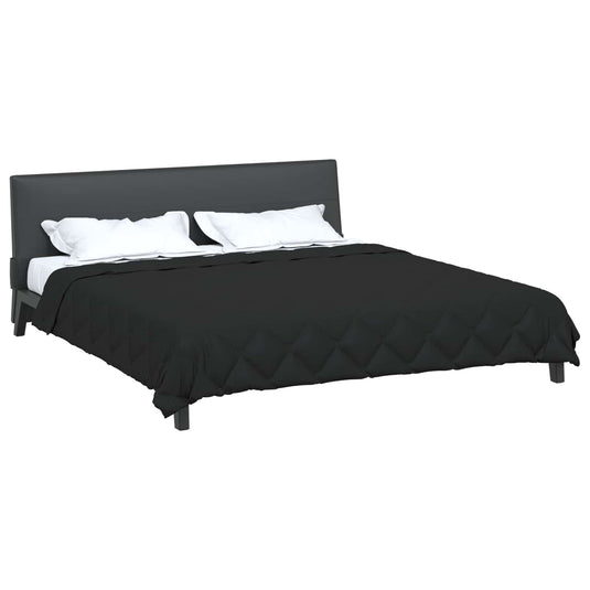 Vidaxl zomer dekbed zwart 240 x 200 cm microfiber