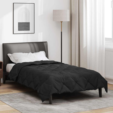 Vidaxl zomer dekbed zwart 220 x 135 cm microfiber