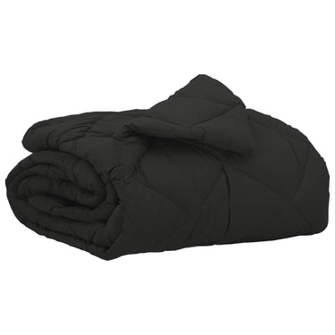 Vidaxl zomer dekbed zwart 220 x 135 cm microfiber