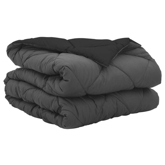 Vidaxl zomer dekbed zwart en anthraciet 200 x 155 cm microfiber