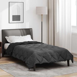 Vidaxl zomer dekbed zwart en anthraciet 220 x 135 cm microfiber