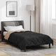 Vidaxl zomer dekbed zwart en taupe 220 x 135 cm microfiber