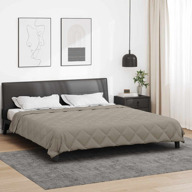 Vidaxl zomer dekbed lichtgrijs 240 x 200 cm microfiber