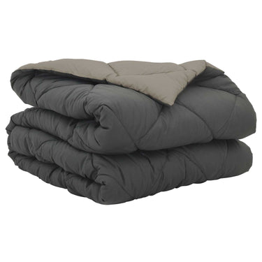 Vidaxl zomer dekbed lichtgrijs en antraciet 200 x 140 cm microfiber