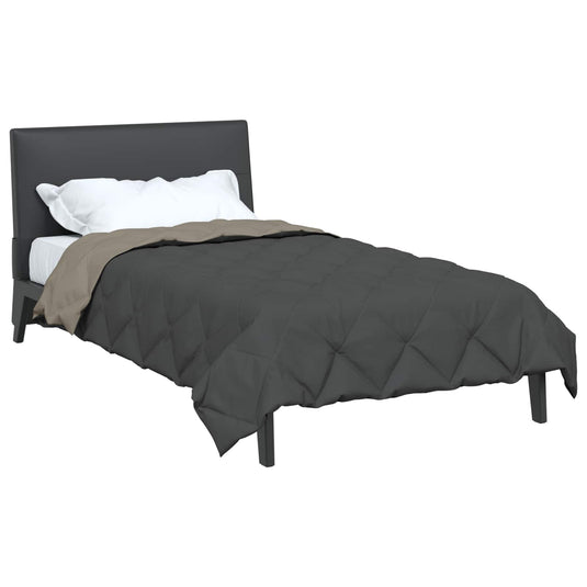 Vidaxl zomer dekbed lichtgrijs en antraciet 220 x 155 cm microfiber