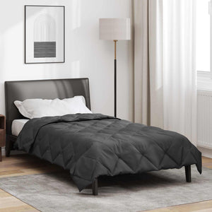 Vidaxl vol jaar dekbed antraciet 200 x 135 cm microfiber