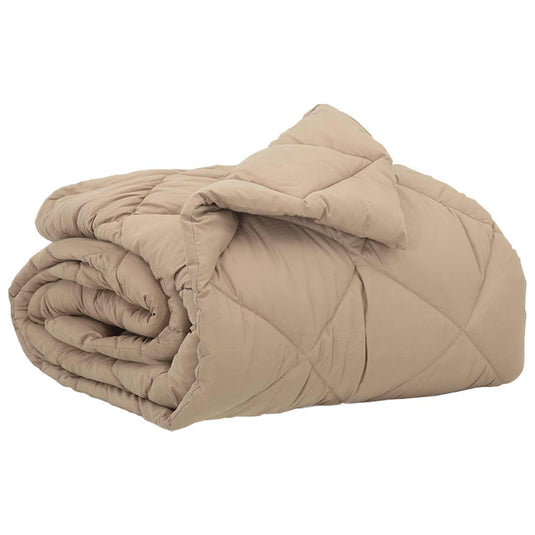 Vidaxl vol jaar dekbed taupe 220 x 155 cm microfiber