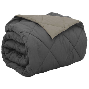 Vidaxl vol jaar dekbed lichtgrijs en antraciet 200 x 200 cm microfiber