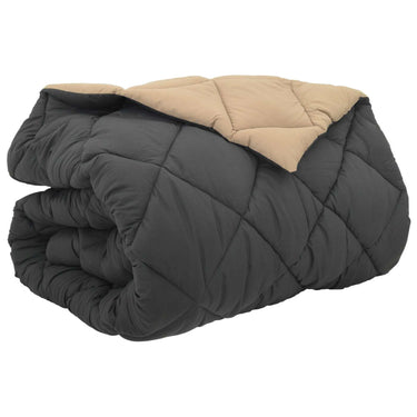 Vidaxl winter dekbed antraciet en taupe 220 x 240 cm microfiber