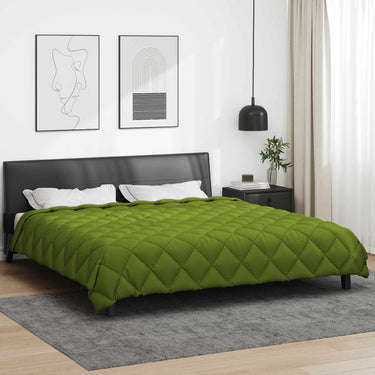 Vidaxl winter dekbed groen 220 x 260 cm microfiber