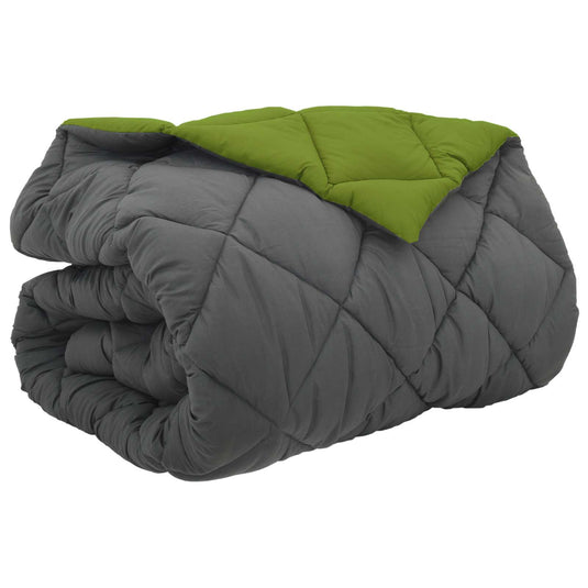 Vidaxl winter dekbed groen en antraciet 220 x 240 cm microfiber