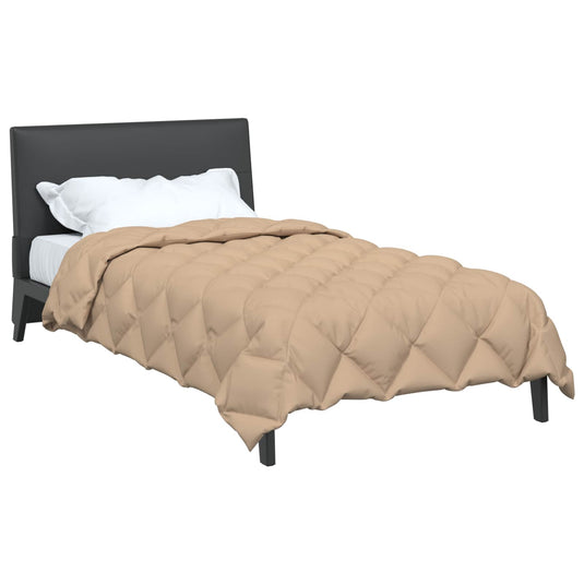 Vidaxl winter dekbed taupe 200 x 140 cm microfiber