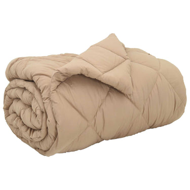 Vidaxl winter dekbed taupe 220 x 135 cm microfiber