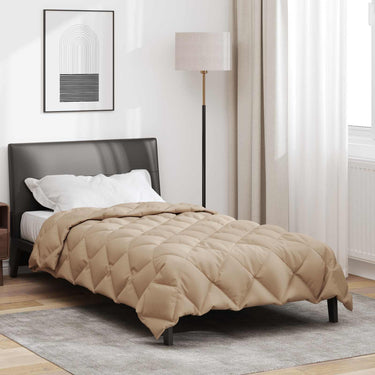 Vidaxl winter dekbed taupe 220 x 155 cm microfiber
