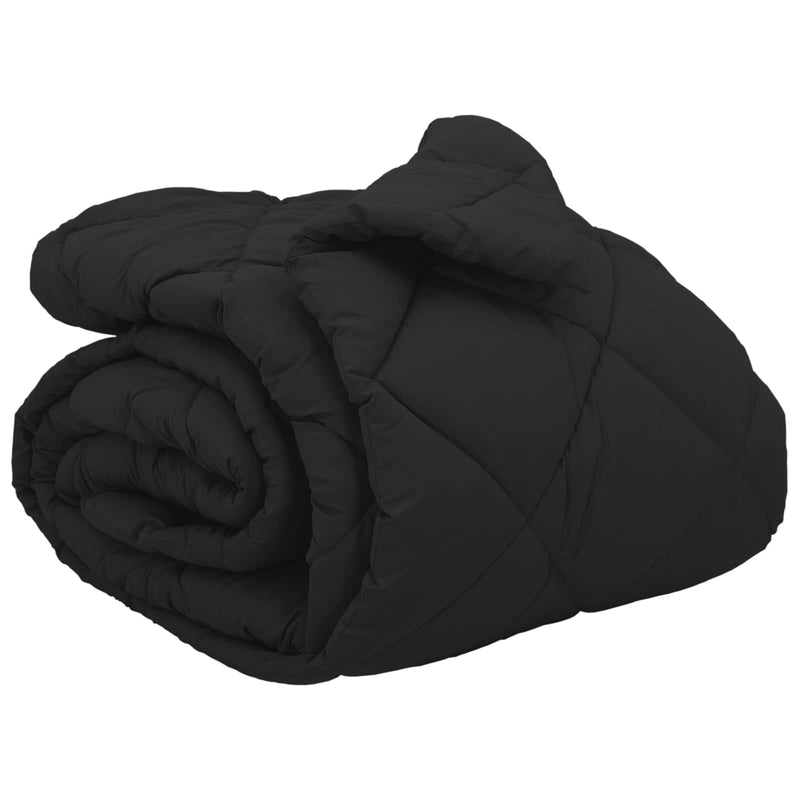 Afbeelding laden in galerijviewer, Vidaxl winter dekbed zwart 200 x 200 cm microfiber
