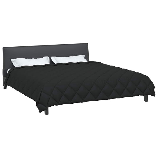 Vidaxl winter dekbed zwart 220 x 200 cm microfiber