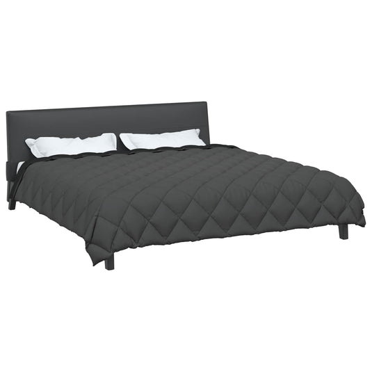 Vidaxl winter dekbed zwart en anthraciet 220 x 240 cm microfiber
