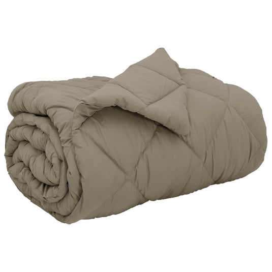 Vidaxl winter dekbed lichtgrijs 220 x 140 cm microfiber