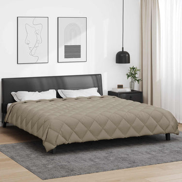 Vidaxl winter dekbed lichtgrijs 220 x 260 cm microfiber