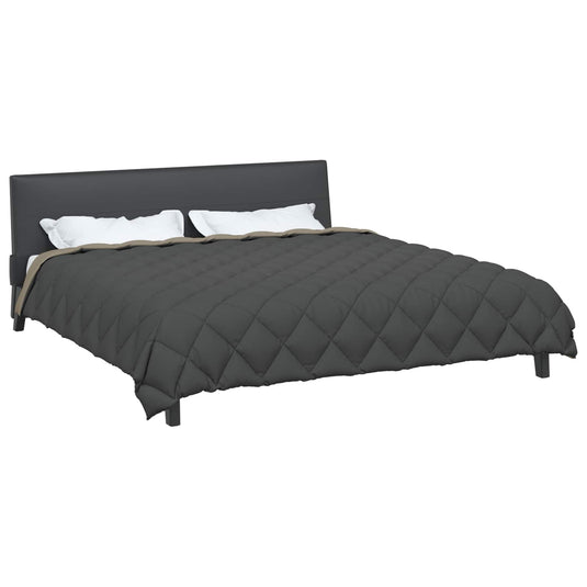 Vidaxl winter dekbed lichtgrijs en antraciet 220 x 260 cm microfiber
