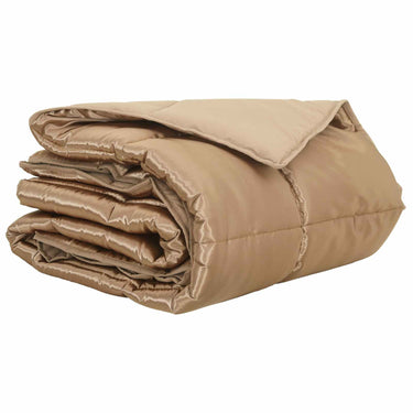 Vidaxl zomer dekbed goud 220 x 135 cm satijn en microfiber
