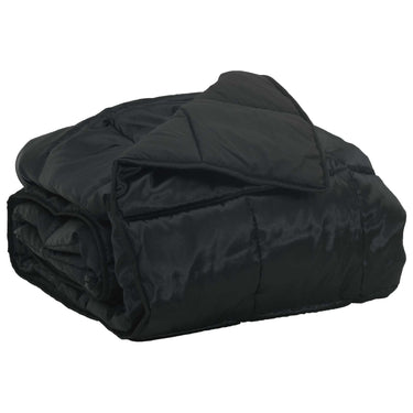 Vidaxl zomer dekbed zwart 220 x 155 cm satijn en microfiber