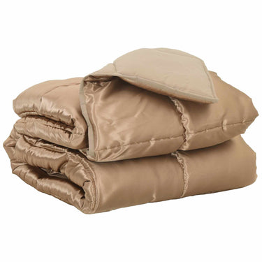 Vidaxl vol jaar dekbed goud 220 x 260 cm satijn en microfiber
