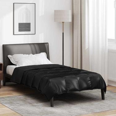 Vidaxl vol jaar dekbed zwart 220 x 155 cm satijn en microfiber