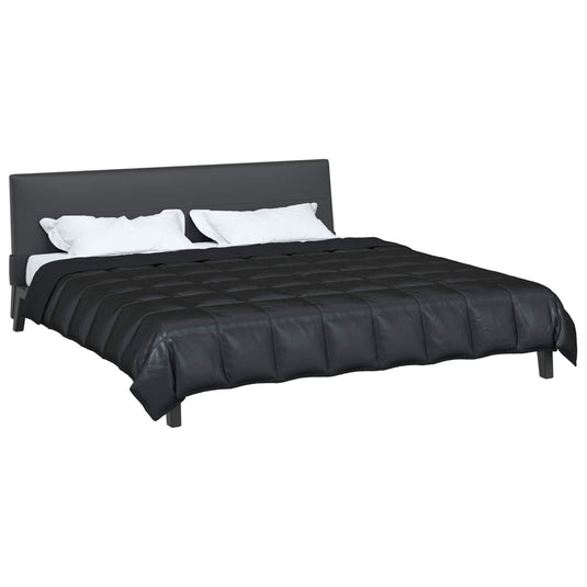 Vidaxl vol jaar dekbed zwart 220 x 260 cm satijn en microfiber