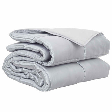 Vidaxl vol jaar dekbed zilver 220 x 155 cm satijn en microfiber