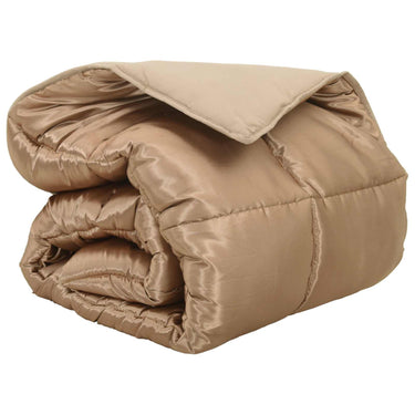 Vidaxl winter dekbed goud 240 x 200 cm satijn en microfiber