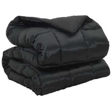 Vidaxl winter dekbed zwart 200 x 200 cm satijn en microfiber
