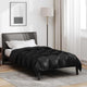 Vidaxl winter dekbed zwart 220 x 135 cm satijn en microfiber