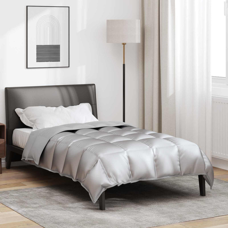 ギャラリービューアに画像をロードする, Vidaxl winter dekbed zilver 200 x 135 cm satijn en microfiber

