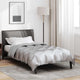 Vidaxl winter dekbed zilver 220 x 135 cm satijn en microfiber