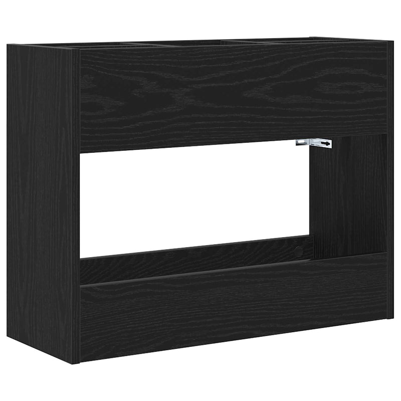 Afbeelding laden in galerijviewer, Vidaxl paraplu standaard zwart eiken 65 x 24 x 50 cm bewerkt hout

