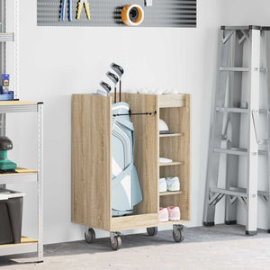 Vidaxl golfkast met wiel effen sonoma eiken 65 x 45 x 98 cm