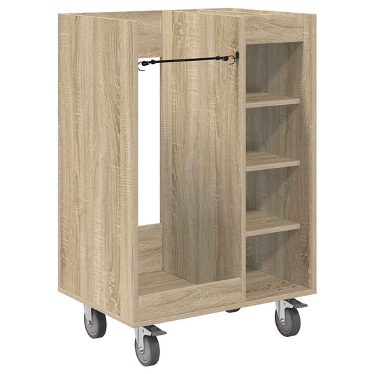 Vidaxl golfkast met wiel effen sonoma eiken 65 x 45 x 98 cm
