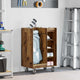 Vidaxl golfkast met wiel effen oudhout 65 x 45 x 98 cm