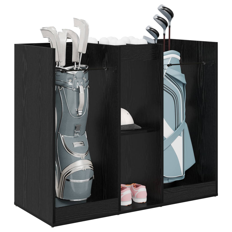 Afbeelding laden in galerijviewer, Vidaxl golfkast effen zwart eiken 102 x 45 x 85,5 cm
