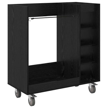 Vidaxl golfkast met wiel effen zwart eiken 90 x 45 x 98 cm